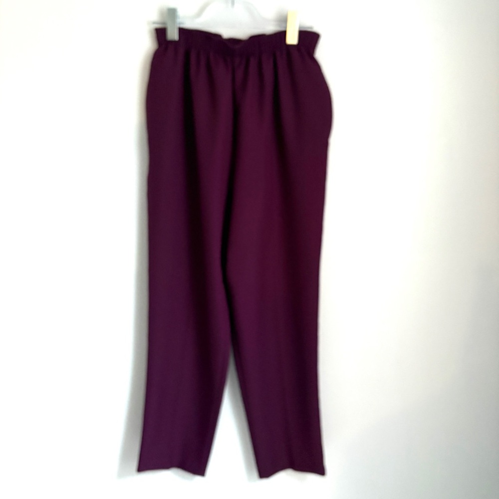 BonWorth | VINTAGE Women’s Purple Plum High-Waisted Polyester Pants Size MP